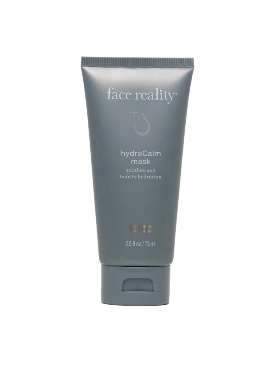 A tube of Face Reality HydraCalm Mask, designed for hydration and soothing relief of the skin.